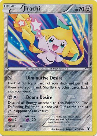 Jirachi - 42/108 - Holo Rare - Reverse Holo available at 401 Games Canada