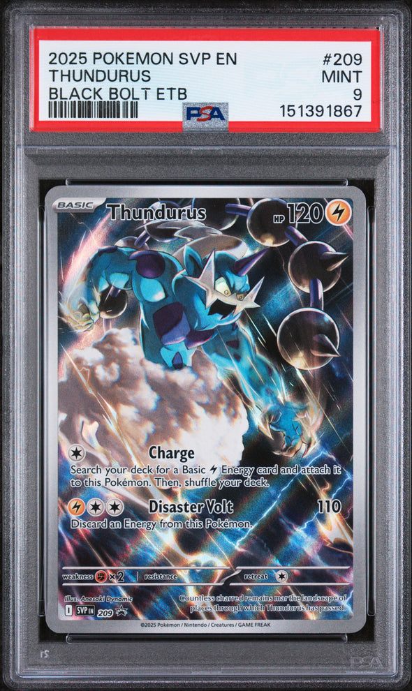 THUNDURUS (209) - POKEMON SVP EN-SV BLACK STAR PROMO - BLACK BOLT ETB - MINT 9