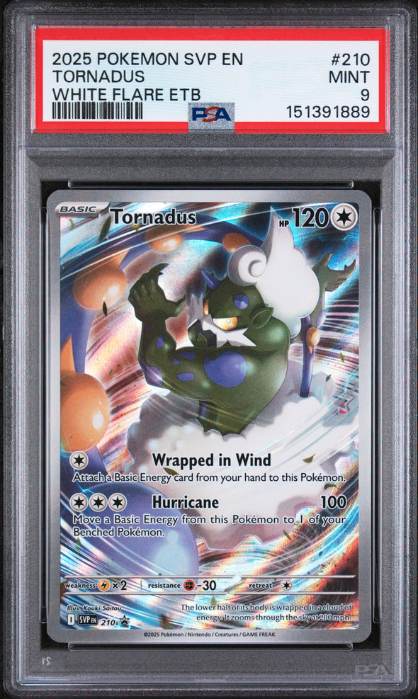 TORNADUS (210) - POKEMON SVP EN-SV BLACK STAR PROMO - WHITE FLARE ETB - MINT 9