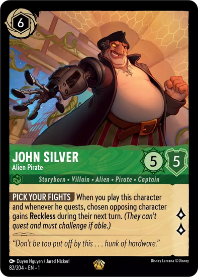 John Silver (Alien Pirate) - 82/204 - Legendary available at 401 Games Canada