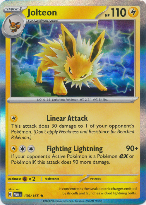 Jolteon - 135/165 - Rare available at 401 Games Canada