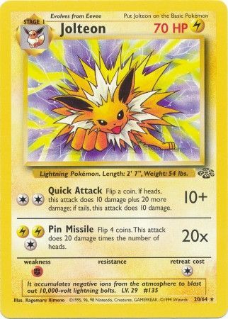 Jolteon - 20/64 - Rare - Unlimited available at 401 Games Canada