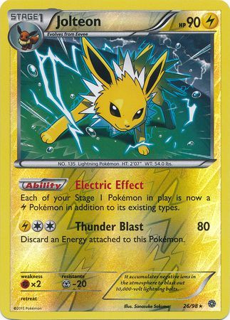Jolteon - 26/98 - Holo Rare - Reverse Holo available at 401 Games Canada