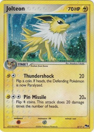 Jolteon - 3/17 - Holo available at 401 Games Canada