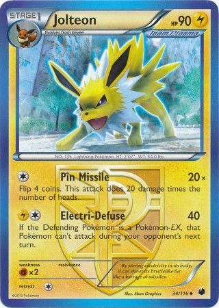 Jolteon - 34/116 - Uncommon available at 401 Games Canada