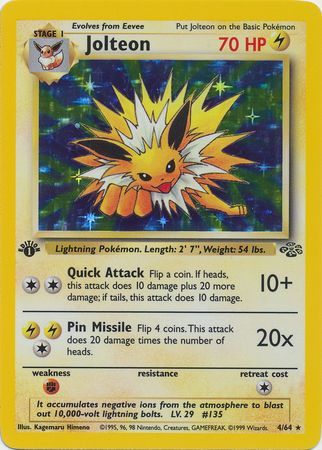 Jolteon - 4/64 - Holo - 1st Edition available at 401 Games Canada