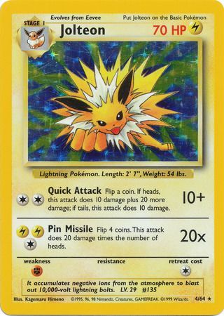 Jolteon - 4/64 - Holo (No Set Symbol Misprint) available at 401 Games Canada