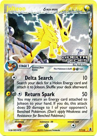 401 Games Canada - Jolteon - 7/113 - Holo Rare - Reverse Holo 401 Games Canada - Jolteon - 7/113 - Holo Rare - Reverse Holo