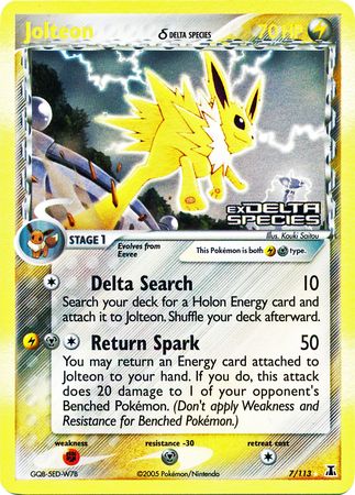 Jolteon - 7/113 - Holo Rare - Reverse Holo available at 401 Games Canada