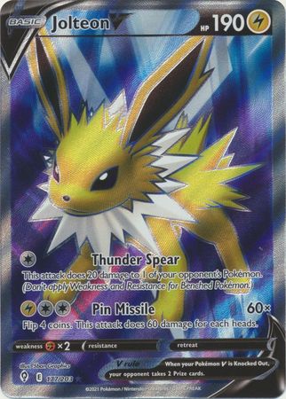 Jolteon V - 177/203 - Full Art Ultra Rare available at 401 Games Canada