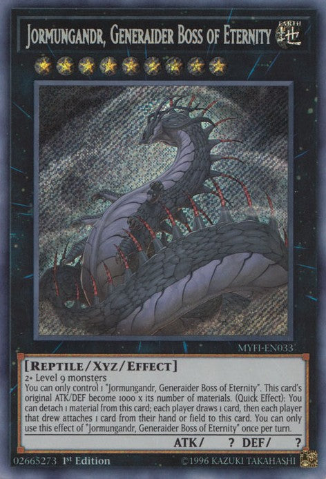 Jormungandr, Generaider Boss of Eternity - MYFI-EN033 - Secret Rare - 1st Edition available at 401 Games Canada