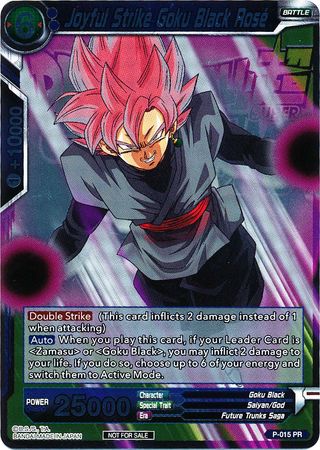 Joyful Strike Goku Black Rose - P-015 - Event Pack Promo available at 401 Games Canada