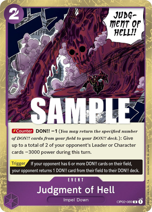 Judgment of Hell - OP02-089 - Rare available at 401 Games Canada