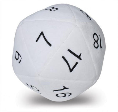 Jumbo Plush D20 - White W/ Black Numbers available at 401 Games Canada