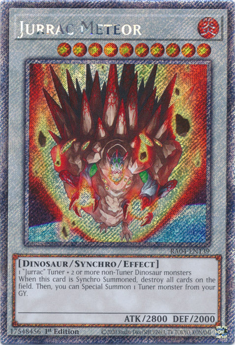 Jurrac Meteor (Platinum Secret Rare) - RA04-EN139 - Platinum Secret Rare - 1st Edition