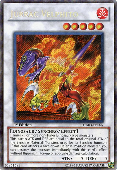 Jurrac Velphito - HA03-EN027 - Secret Rare - 1st Edition available at 401 Games Canada