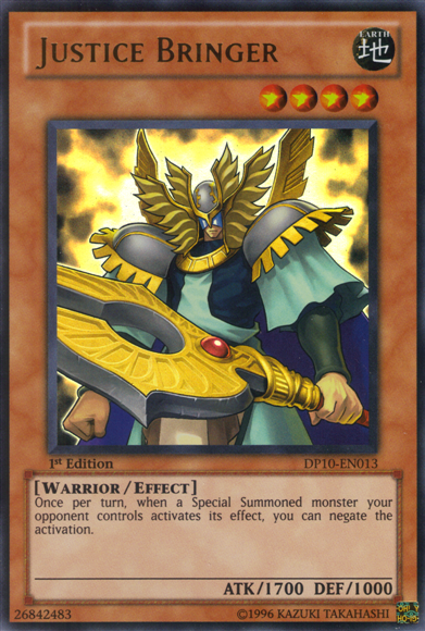Justice Bringer - DP10-EN013 - Ultra Rare - 1st Edition available at 401 Games Canada