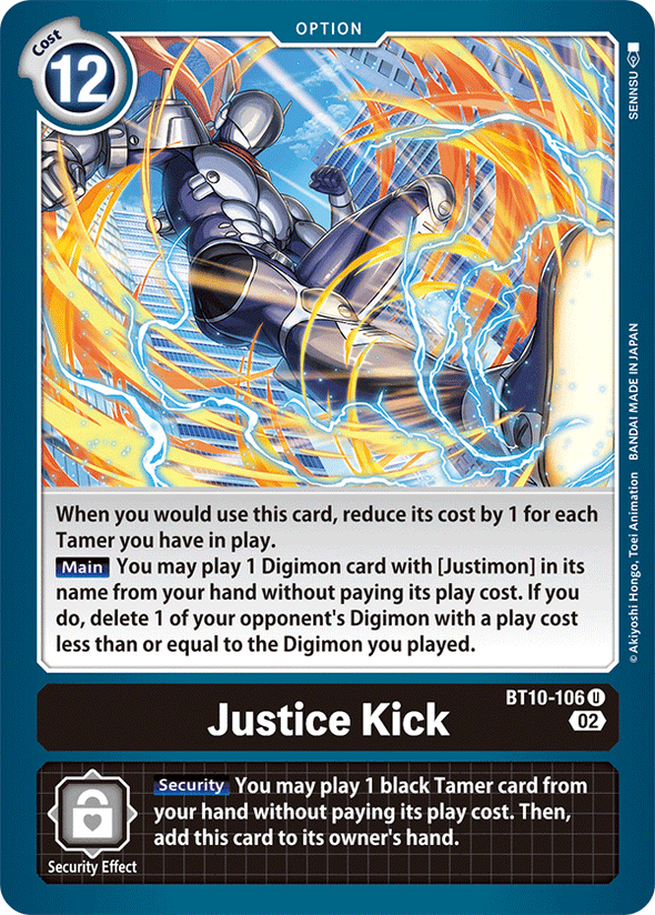 Justice Kick - BT10-106 - Uncommon available at 401 Games Canada