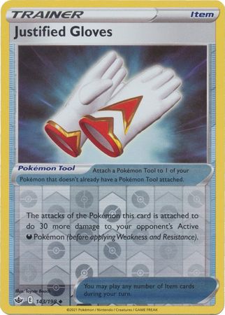 Justified Gloves - 143/198 - Uncommon - Reverse Holo available at 401 Games Canada