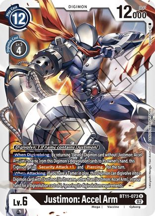 Justimon: Accel Arm - BT11-073 - Uncommon available at 401 Games Canada