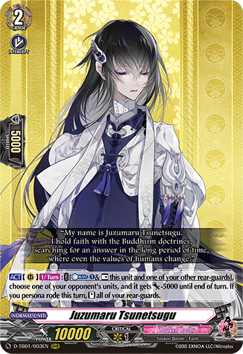Juzumaru Tsunetsugu - D-TB01/003 - Triple Rare available at 401 Games Canada