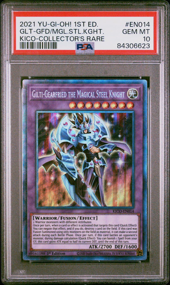 Gilti-Gearfried the Magical Steel Knight - KICO-EN014 - Collector's Rare - 1st Edition (PSA 10)