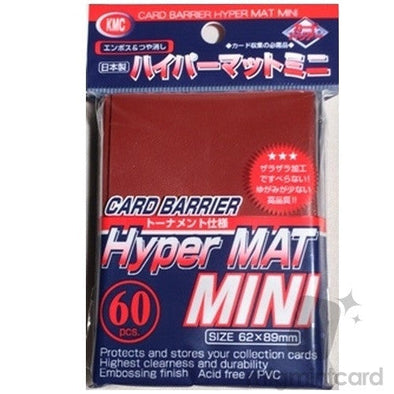 KMC Card Barrier - 60ct Small / Yu Gi Oh Hyper Mat Sleeves - Red available at 401 Games Canada