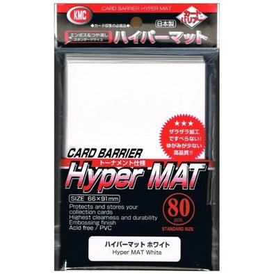 KMC Card Barrier - 80ct Standard Hyper Mat Sleeves - White available at 401 Games Canada