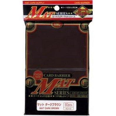 KMC Card Barrier - 80ct Standard Mat Sleeves - Dark Brown available at 401 Games Canada
