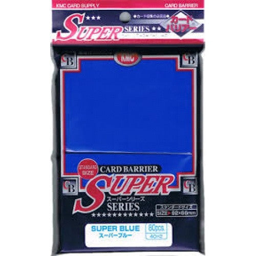 KMC Card Barrier - 80ct Standard Super Sleeves - Blue available at 401 Games Canada