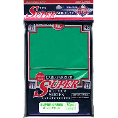 KMC Card Barrier - 80ct Standard Super Sleeves - Green available at 401 Games Canada