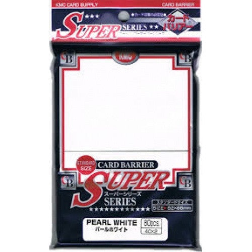 KMC Card Barrier - 80ct Standard Super Sleeves - Pearl White available at 401 Games Canada