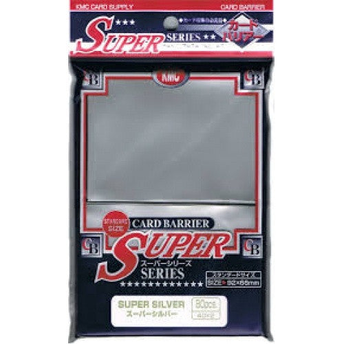 KMC Card Barrier - 80ct Standard Super Sleeves - Silver available at 401 Games Canada