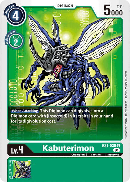 Kabuterimon - EX1-035 - Uncommon available at 401 Games Canada