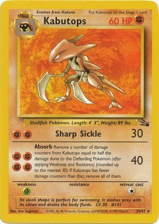 Kabutops - 24/62 - Rare - Unlimited available at 401 Games Canada