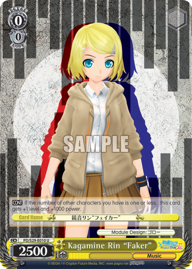 Kagamine Rin "Faker" - PD/S29-E010 - Uncommon available at 401 Games Canada