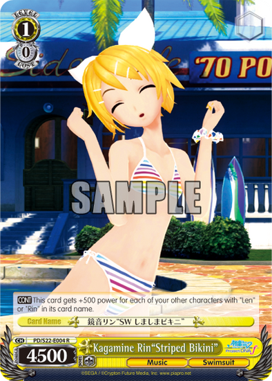 Kagamine Rin"Striped Bikini" - PD/S22-E004 - Rare available at 401 Games Canada