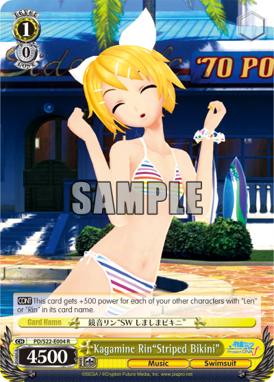 Kagamine Rin"Striped Bikini" - PD/S22-E004 - Rare available at 401 Games Canada