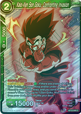 Kaio-Ken Son Goku, Confronting Invasion - BT15-068 - Common (FOIL) available at 401 Games Canada