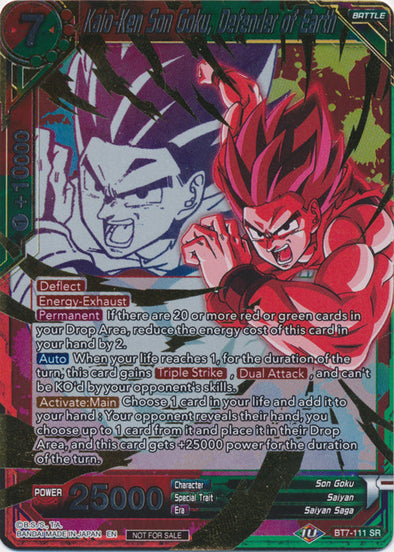 Kaio-Ken Son Goku, Defender of Earth - BT7-111 - Event Pack Promo (Foil) available at 401 Games Canada