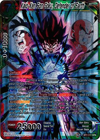 Kaio-Ken Son Goku, Defender of Earth - BT7-111 - Special Rare (SPR) available at 401 Games Canada