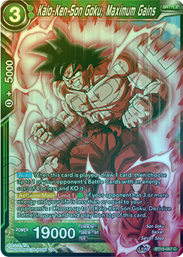 Kaio-Ken Son Goku, Maximum Gains - BT15-067 - Common (FOIL) available at 401 Games Canada