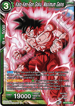 Kaio-Ken Son Goku, Maximum Gains - BT15-067 - Common available at 401 Games Canada