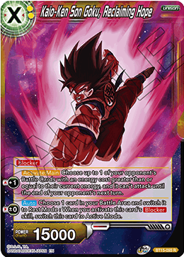 Kaio-Ken Son Goku, Reclaiming Hope - BT15-093 - Rare available at 401 Games Canada