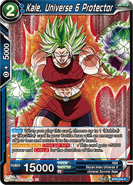 Kale, Universe 6 Protector - BT9-034 - Common (FOIL) available at 401 Games Canada