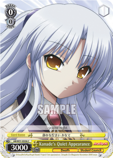 Kanade's Quiet Appearance - AB/W31-E036 - Common available at 401 Games Canada