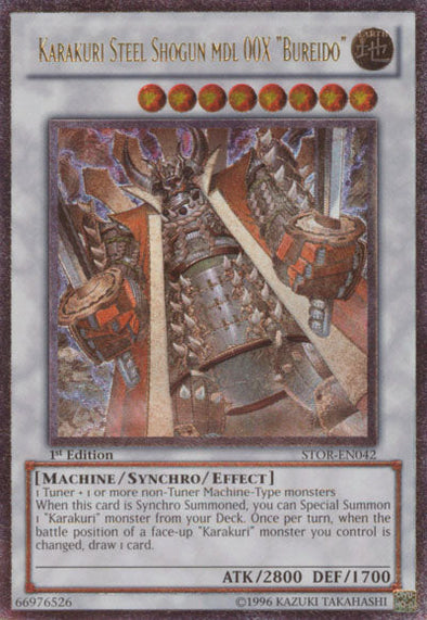 Karakuri Steel Shogun mdl 00X "Bureido" - STOR-EN042 - Ultimate Rare - 1st Edition available at 401 Games Canada