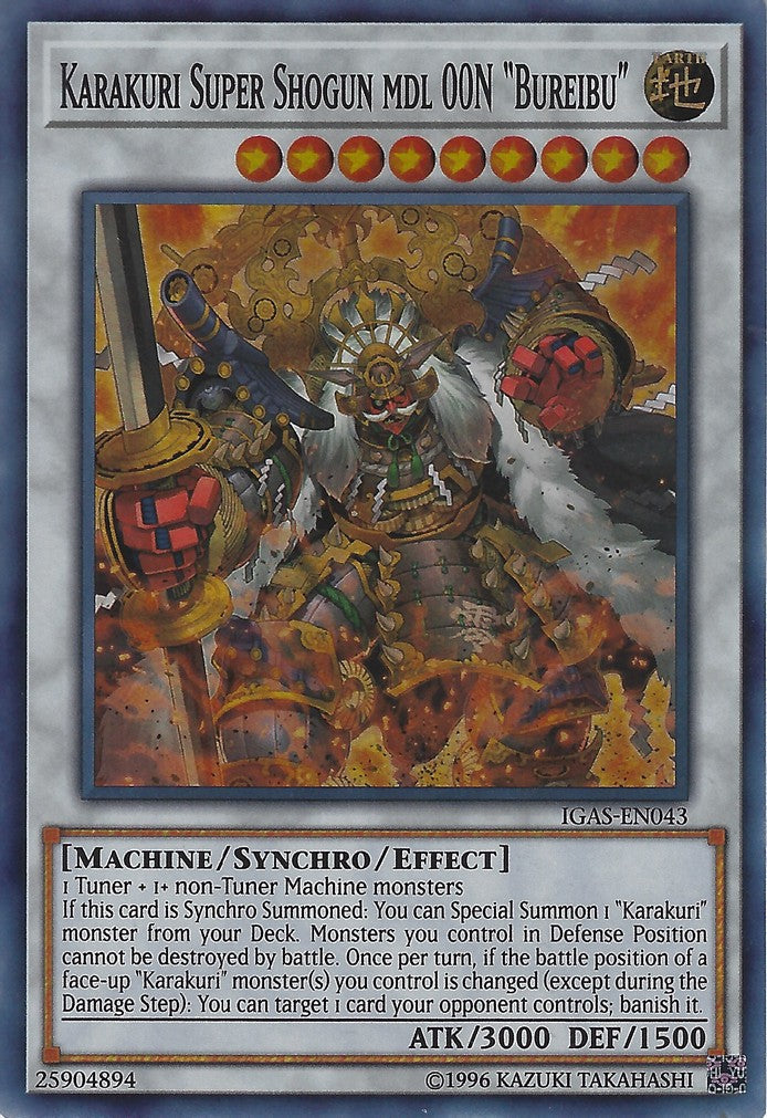 401 Games Canada - Karakuri Super Shogun mdl 00N "Bureibu" - IGAS-EN043 - Super Rare - Unlimited 401 Games Canada - Karakuri Super Shogun mdl 00N "Bureibu" - IGAS-EN043 - Super Rare - Unlimited