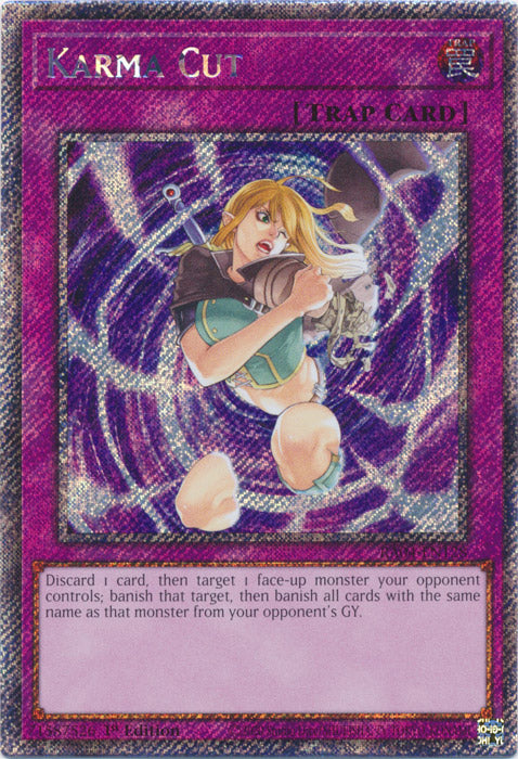 Karma Cut (Platinum Secret Rare) - RA04-EN128 - Platinum Secret Rare - 1st Edition