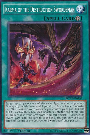 Karma of the Destruction Swordsman - BOSH-EN060 - Common - 1st Edition available at 401 Games Canada